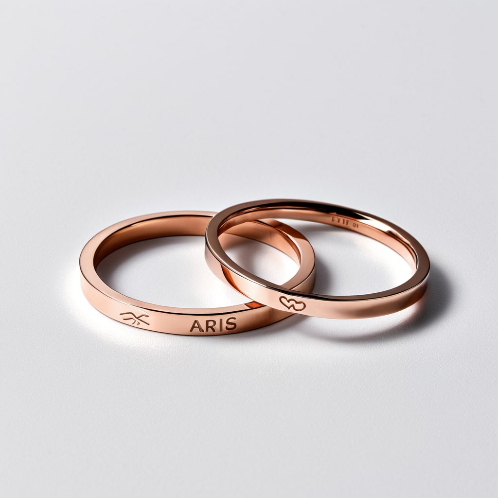 Celestia Orbit - Twin Band Stacking Ring Set - CEL-ORB-R02-ARI