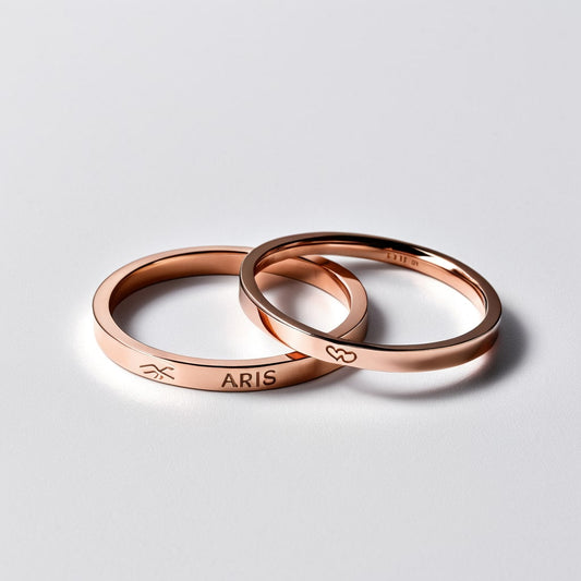 Celestia Orbit - Twin Band Stacking Ring Set - CEL-ORB-R02-ARI
